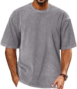 เสื้อยืดผู้ชายทรงปกติ ล้างสีแบบแอซิด คุณภาพสูง ขายดี สีพื้น ผ้าฝ้าย ขนแกะรักษ์โลก 220 กรัม ผลิตโดย HI 2026 - Product Image 3