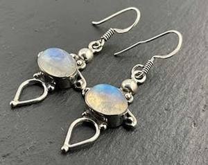 Pendientes Unisex de Plata de Ley Vintage con Baño de Oro Rosa y Turquesa en Forma de Gota de Agua, Certificados por IGI, de Alta Calidad, de HARI OM CREATIONS - Product Image 2