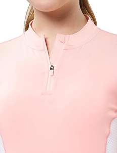 2025 New Design Women's Equestrian Clothing Custom Logo Horse Riding Shirts with Short Sleeves and Stirrups - Product Image 3