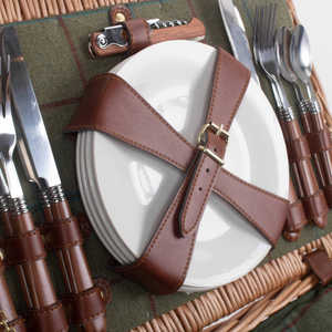 Tapis de pique-nique portable pratique pour 4 personnes avec tiroirs pour Picknick Korb - Product Image 4