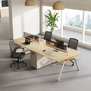 High End Modular Multi Seat Call Center <b>Workstation</b> With Privacy Screen Contemporary Metal Home Office <b>Desk</b> Supplier - Product Image 4
