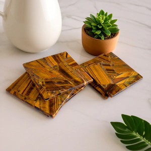 จานรองแก้วพลอยตาเสือขนาด4นิ้วของขวัญขึ้นบ้านใหม่ - Product Image 2