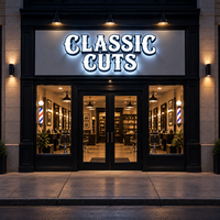 Lettres en relief 3D personnalisées à LED avec éclairage frontal, logo d'entreprise lumineux pour enseigne extérieure de magasin, bâtiment, publicité