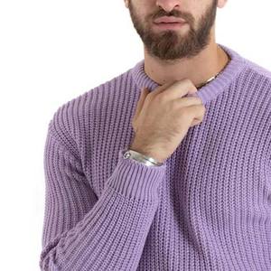 Pull-over à manches longues en coton 100% pour hommes tricots respirants d'hiver avec logo personnalisé sur le devant - Product Image 3