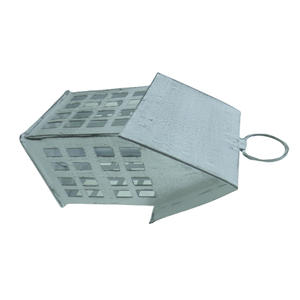 Lot de 3 bougeoirs en aluminium gris avec support de bougie de grande taille en cuivre antique pour la décoration de mariage à la maison - Product Image 4