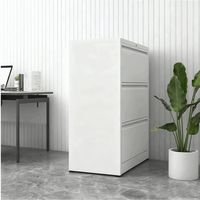 Armoire de classement latérale verrouillable à 3 tiroirs, armoire de classement en acier robuste pour le bureau/la maison, convient aux dossiers de format A4/Letter/Legal