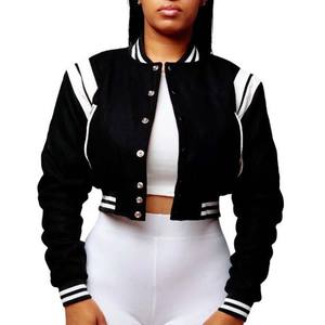 Chaqueta universitaria personalizada con cuerpo de lana y manga de cuero de alta calidad/chaqueta bomber con logotipo propio personalizado de diseño más nuevo de hip hop - Product Image 6