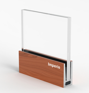 Sistema de Barandillas Inteligentes IMPERIO MINI con Base de Aluminio y Acabado con Textura de Madera Premium en Negro, Plata y Champán - Product Image 2
