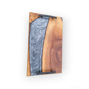 Bandejas para servir de madera de resina de primera calidad con patrones únicos para hogares modernos a precios razonables de la India - Product Image 2