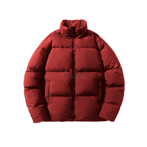 Breathable Windproof <b>Canvas</b> Puffer Bomber <b>Jacket</b> <b>Mens</b> 2026 Custom Logo High Quality Stand Collar - Product Image 1