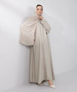 Abayas pour femmes de Dubaï, grande taille, logo personnalisé, hijab, robe musulmane pour la prière, vêtements islamiques, kaftan, OEM ODM, meilleur prix de gros - Product Image 6