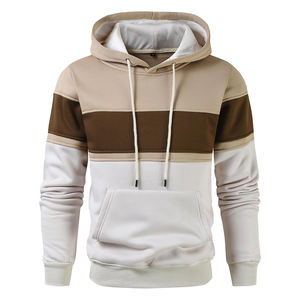 Sweat à capuche pour homme en molleton 100% coton de couleur blanche Sweat à capuche zippé pour homme Collection d'hiver - Product Image 5