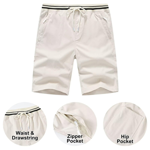 Shorts de jogging d'été 2025 380G personnalisables avec logo, style urbain, séchage rapide, respirants, en coton, pour hommes - Product Image 3