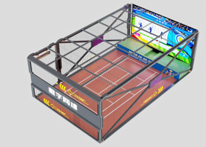 Simulador de <span class=keywords><strong>Tenis</strong></span> Profesional con Proyección AR, Sistema de Entrenamiento Portátil para Interiores, Trayectoria de Pelota Realista, <span class=keywords><strong>Cancha</strong></span> Ajustable - Product Image 3