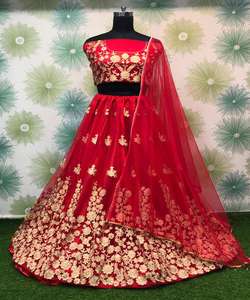 Nouvelle fête de créateur non cousue avec une tenue de réception riche Lehenga Choli pour les femmes Broderie Travail Vêtement multicolore - Product Image 3