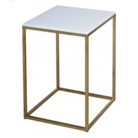 Table basse de luxe moderne en fer en forme de C, finition thermolaquée, design réglable, taille personnalisable, mobilier de salon pour la maison