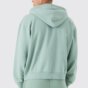 เสื้อฮู้ดซิปแบบมีเชือกผูก ขายดี รุ่นสั่งทำพิเศษ ผ้าฟลีซทรงโอเวอร์ไซส์ ทรงบ็อกซี่ คุณภาพสูง สำหรับผู้ชาย - Product Image 2