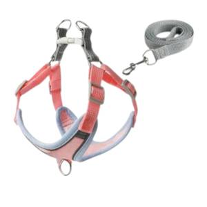 Conjunto de Correa y Arnés Reflectante con Estampado Animal de Poliéster/Nylon para Perros - Correa y Arnés Ajustables y Duraderos para Mascotas - Product Image 1