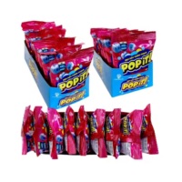 Fantastique bonbon gélifié brun, saveur fruitée, Popit Cube, confiserie, myrtille, astéroïde, poudre de lait, sucre, cacao, sachet de 25g