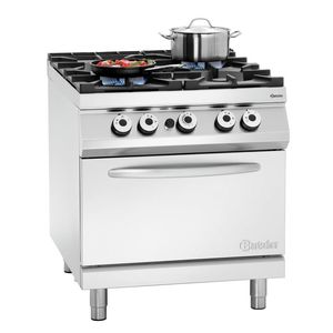 900 B800 4FL <b>Gas</b> Stove GBO 2/1GN Kitchen Range - Product Image 1