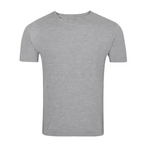 Groothandel Prijzen Plain Ronde Hals T-shirt Gewassen Melange Ongeverfde T-shirt Mannen Tri Blend Gerecycled T-shirt Voor Mannen Gebruikt