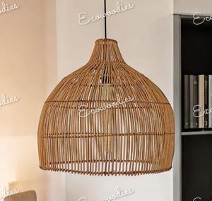 Pantalla de mimbre ecológica de estilo minimalista, lámpara colgante de bambú tejida a mano, pantalla de mimbre de jardín creativa y personalizada - Product Image 1