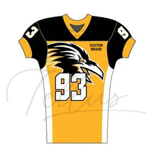 ชุดอเมริกันฟุตบอลแขนสั้น ราคาขายส่ง ผลิตจากโพลีเอสเตอร์ 100% ปรับแต่งได้ สวมใส่สบาย คุณภาพสูง ราคาสมเหตุสมผล - Product Image 4