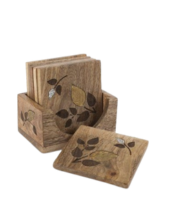 Sous-verres en bois d'acacia de forme arrondie en gros, sous-verres décoratifs pour le thé et le café, tapis et coussinets pour la maison - Product Image 6