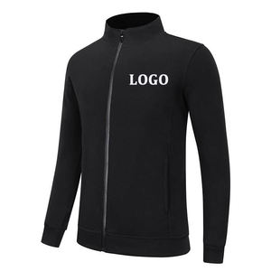 Veste zippée intégrale pour homme, sans capuche, en molleton de coton, sweat-shirt brodé 3D, vêtements de sport, fournisseur, exportateur - Product Image 1