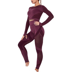 Conjunto de Yoga para Mujer Más Vendido en 2026, al por Mayor, Liso, Teñido, Ropa Deportiva y de Entrenamiento, Ligero, para Venta en Línea - Product Image 1