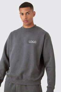 Custom Logo 100% Cotton Oversized Sweatshirt Pants Set Breathable Printed Winter Streetwear Casual <b>Training</b> Jogging Men Women - Product Image 3