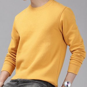 Sweatshirts en molleton français personnalisés pour hommes, vente en gros, styles streetwear pour l'automne et l'hiver, sweat-shirt basique - Product Image 3