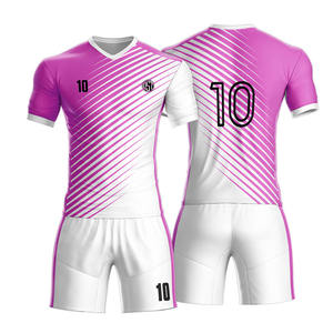 Maillots de football imprimés par transfert de chaleur nom personnalisé numéro ensembles d'uniformes d'équipe respirant léger séchage rapide 100% Polyester unisexe - Product Image 1