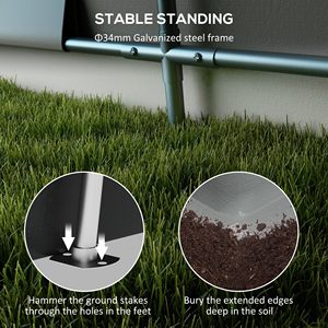 Tente d'auvent de garage portable robuste avec 2 fenêtres de ventilation et grande <span class=keywords><strong>porte</strong></span> <span class=keywords><strong>pour</strong></span> <span class=keywords><strong>voiture</strong></span> camion moto vélo - Product Image 5