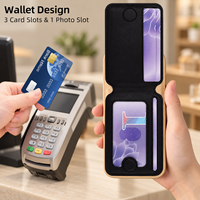 Portefeuille magnétique universel pour téléphone en cuir PU, 3 emplacements pour cartes, porte-photo, support pliable, logo personnalisé, vente en gros d'usine