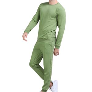 Premium hommes Loungewear cordon ensemble coton deux pièces doux respirant tenue décontractée fabricant en gros pour en vrac - Product Image 5