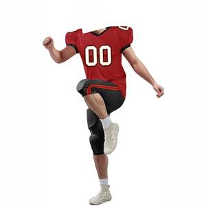 Uniformes de football américain de haute qualité, respirants, à séchage rapide, grande taille, design 3D personnalisé, motif drapeau de style haut de gamme, protection UV - Product Image 5