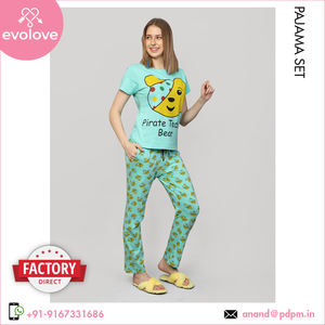 Meilleures ventes, ensemble pyjama deux pièces personnalisé OEM 100% coton pour femmes, robe de nuit très demandée pour se prélasser à la maison - Product Image 3