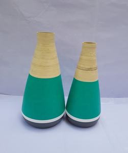 High quality Turquoise Spun bamboo vase for home and kitchen wedding hotel living room decoration dinner <b>sets</b> made in Viet Nam - Product Image 4