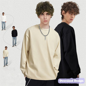 Drop Shoulder Digital Printed Plain Design para el invierno OEM Crew Neck Pullover Sudaderas con capucha de manga larga de gran tamaño DDP Shipping - Product Image 3