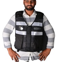 Gilet de sécurité réfléchissant haute visibilité en polyester pour vêtements de travail médical, uniformes de gardien de sécurité et d'attache-chien - Respirant et à séchage rapide