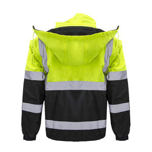 Veste de sécurité réfléchissante de chantier, isolée, imperméable, haute visibilité, unisexe, polyester, grande taille, vêtements de travail - Product Image 3