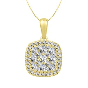 Colgante de Diamantes Redondos en Racimo de 0.50 Ct, Color F-G, Claridad VS, Diamantes Cultivados en Laboratorio, en Platino, para Fiestas, Forma Cojín - Product Image 3