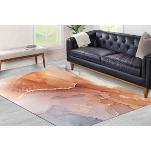 Alfombra de Mármol Marrón Dorado: Alfombra Antideslizante para Cocina, Alfombra Estampada, Alfombra Suave No Tejida - Product Image 1