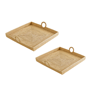 ถาดหวายสานมืออเนกประสงค์ตะกร้าใส่ขนมปังถาดอาหารจากเวียดนามเหมาะสำหรับการเสิร์ฟจัดเก็บและตกแต่ง - Product Image 1