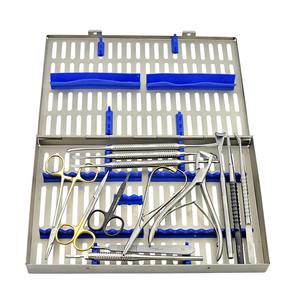 Ensemble d'instruments de chirurgie buccale dentaire de 13 pièces comprenant un écarteur de sinus Rongeur osseux en résine plastique, métal et bois - Product Image 5