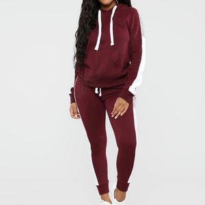 Ventas al por mayor de nuevos chándales de terciopelo elegantes para mujer sudaderas con capucha de chándal y chándal para correr 100% algodón - Product Image 2