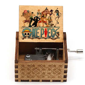 One Piece Mini Wooden Music <b>Box</b> Plastic Carousel with Heart Pattern Rotating Feature Plays Mechanically or with Battery Power - Product Image 3