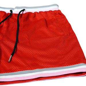 Pantalones Cortos Deportivos de Malla para Hombre, Estilo Urbano, 100% Poliéster, Diseño Sólido con Logotipo Decorativo, Talla 6XL, Antiarrugas, Venta al Por Mayor - Product Image 6