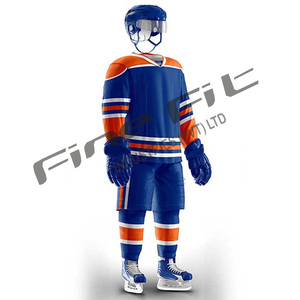 Camisetas de hockey sobre hielo de poliéster OEM personalizadas, venta al por mayor, ropa deportiva sublimada, uniforme de impresión Digital, secado rápido, transpirable para equipos - Product Image 1